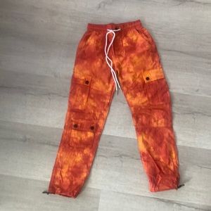 Orange Cargo Pants